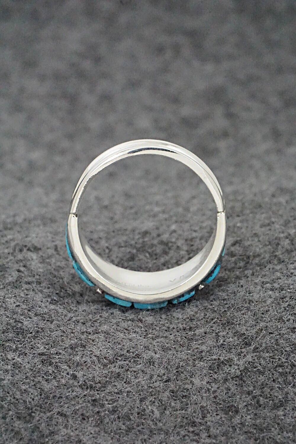Turquoise & Sterling Silver Ring - Edison Yazzie - Size 11.5