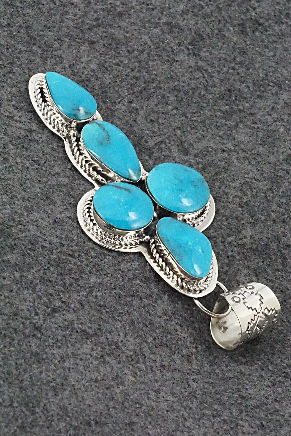 Turquoise & Sterling Silver Pendant - Emerson Delgarito