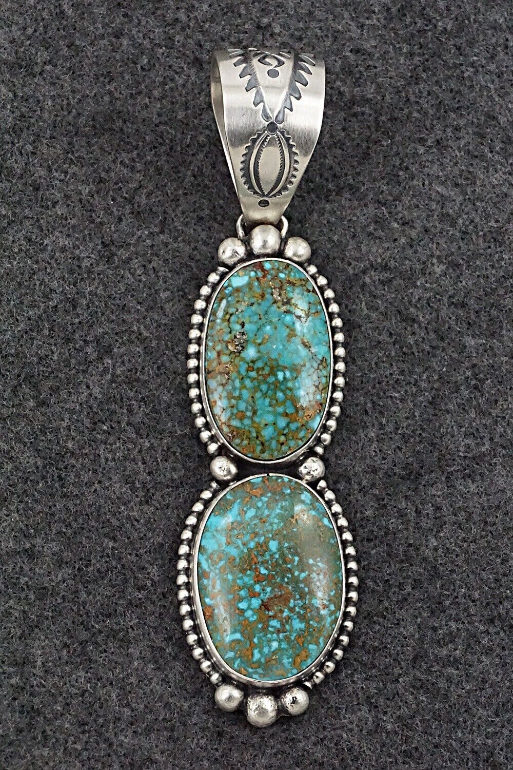 Turquoise & Sterling Silver Pendant - Darrin Livingston