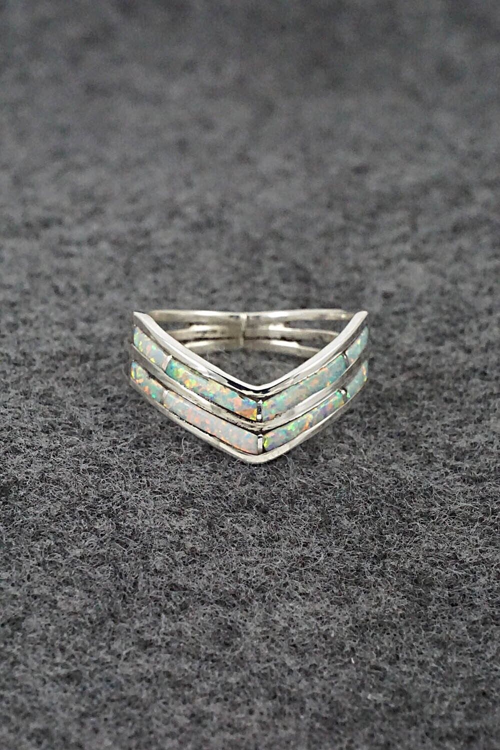 Opalite & Sterling Silver Ring - Andrew Enrico - Size 9