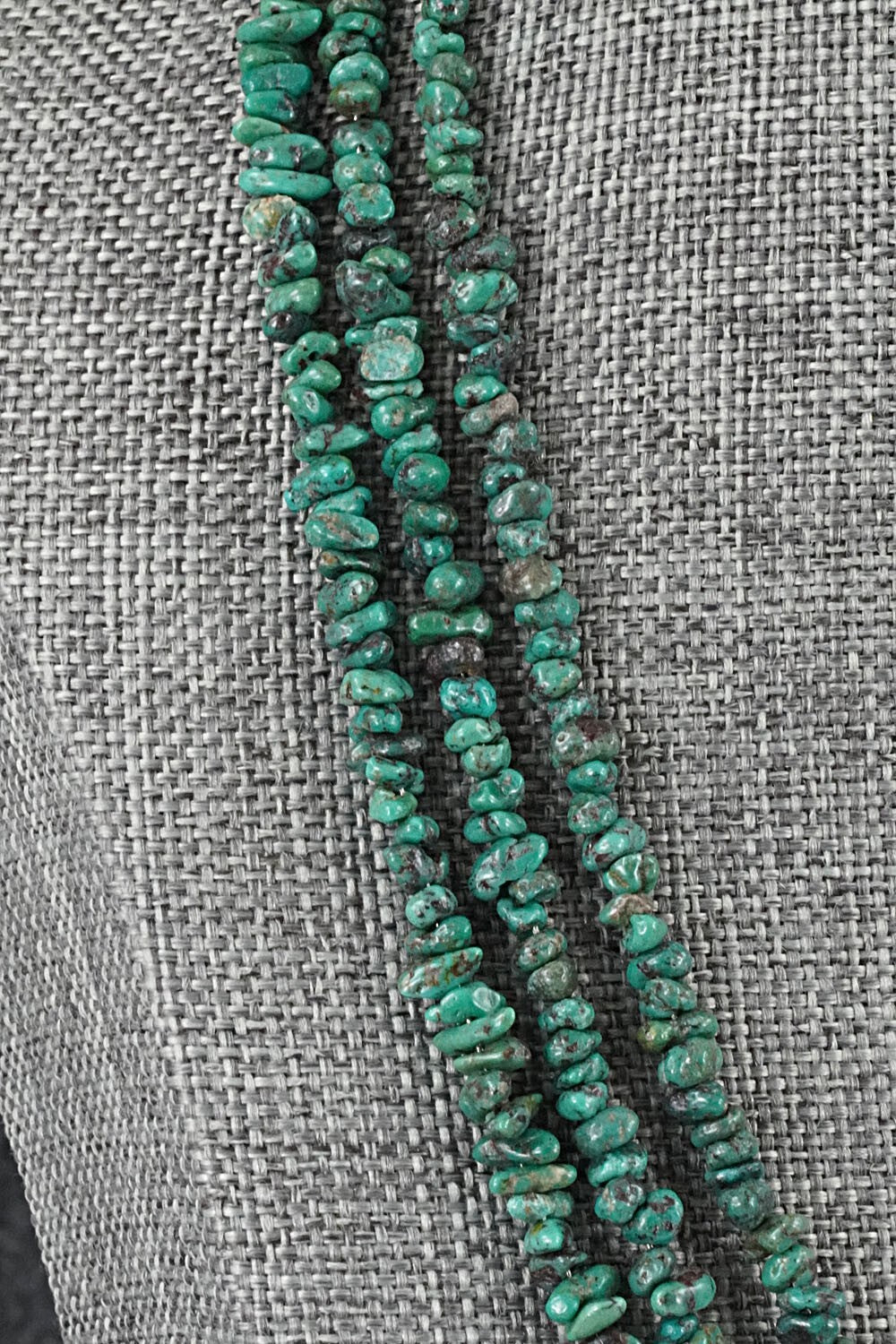 Turquoise & Sterling Silver Necklace 18" - Doreen Jake