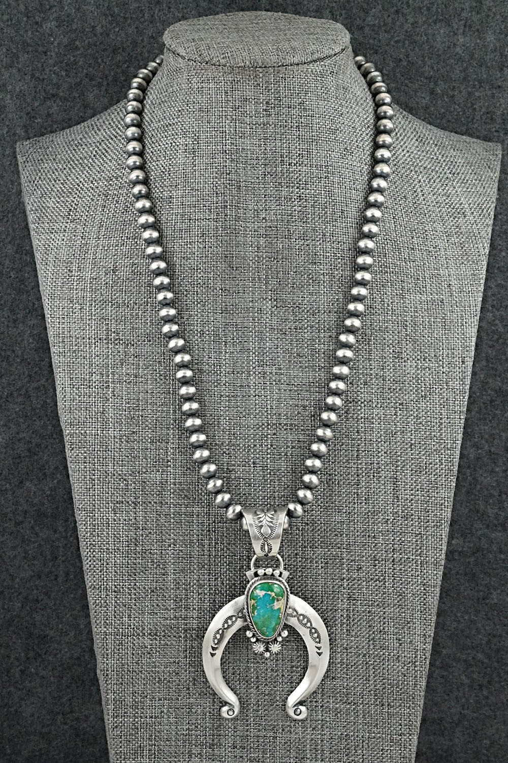 Turquoise & Sterling Silver Necklace - Samuel Yellowhair