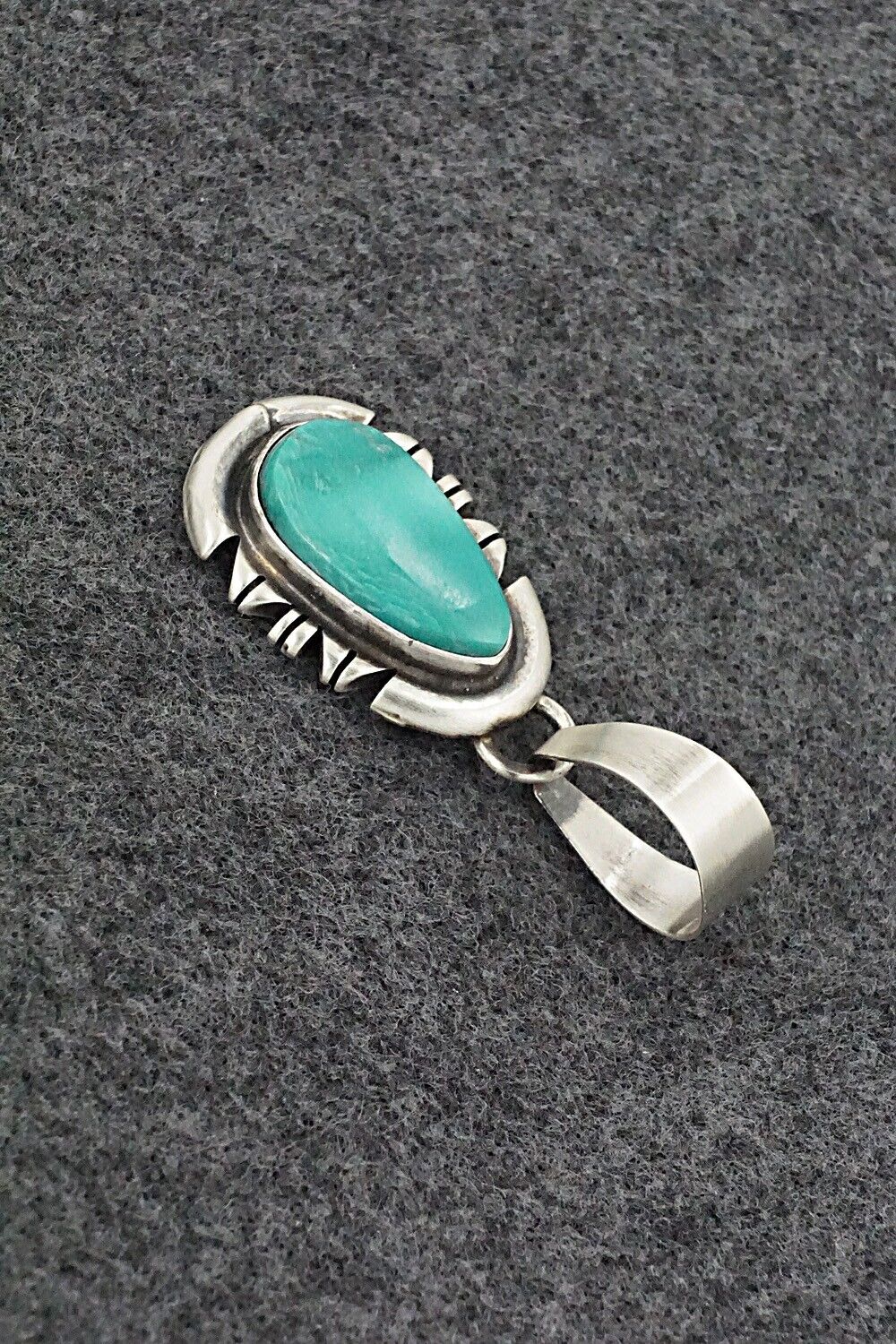 Turquoise & Sterling Silver Pendant - Randy Billy