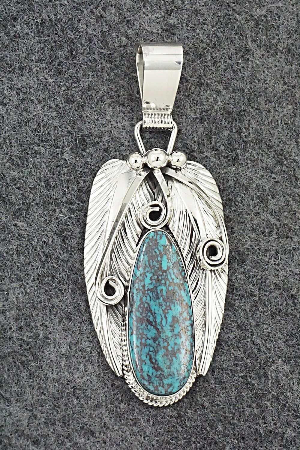 Turquoise & Sterling Silver Pendant - Davey Morgan