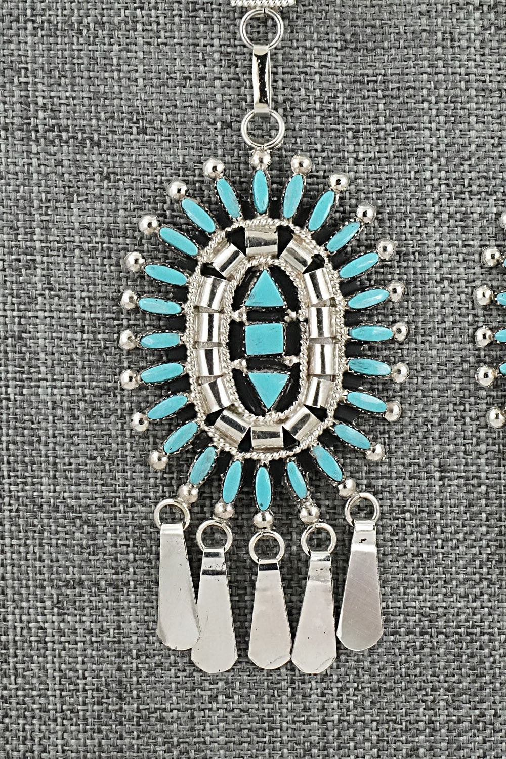 Turquoise & Sterling Silver Earrings - Evonne Hustito