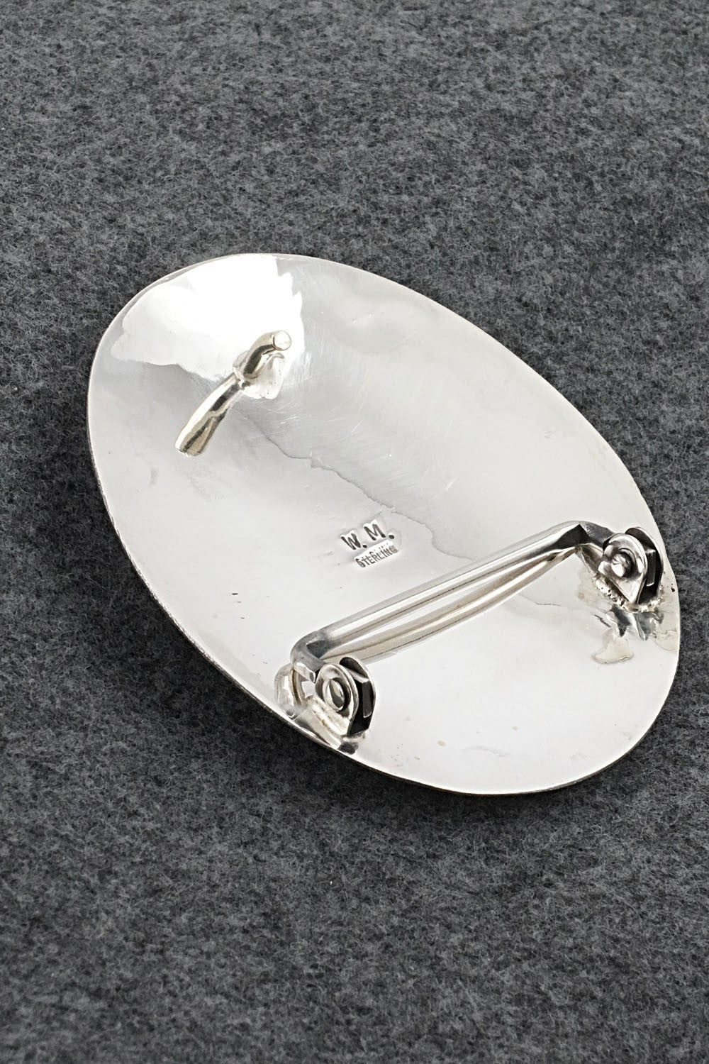 Turquoise, Coral & Sterling Silver Belt Buckle - Wilbert Muskett Sr.