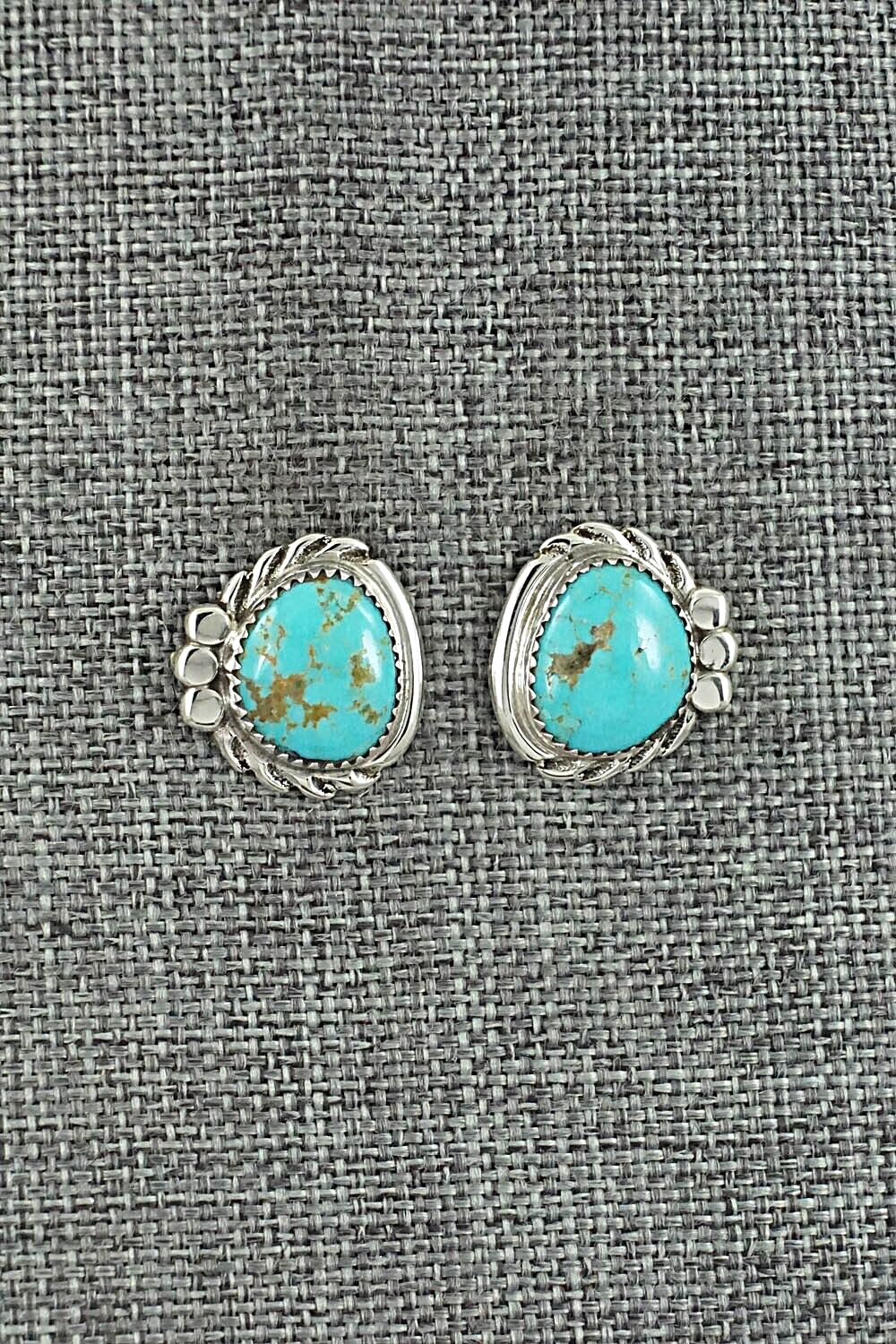 Turquoise and Sterling Silver Earrings - Delores Cadman