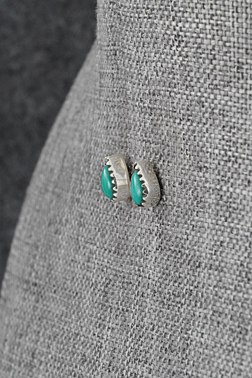 Turquoise & Sterling Silver Earrings - Gerald Joe