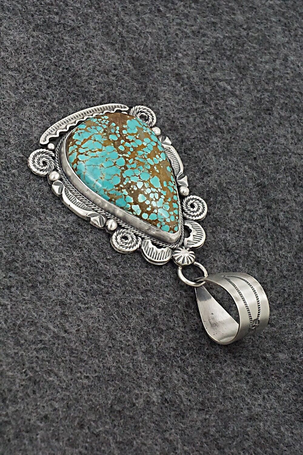 Turquoise & Sterling Silver Pendant - Jackson Hoskie