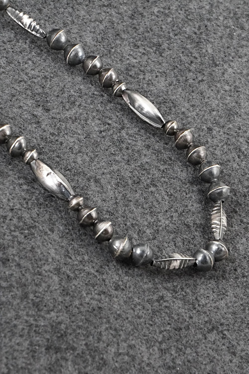 Sterling Silver Navajo Pearl Necklace 26" - Vintage