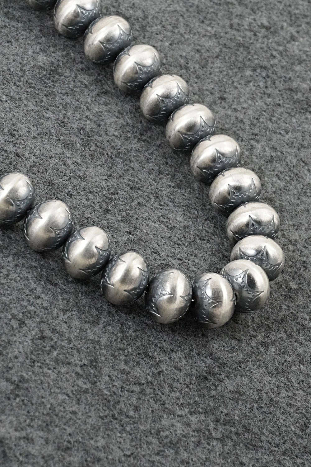 Sterling Silver Navajo Pearl Necklace 24" - Bryannen Halwood