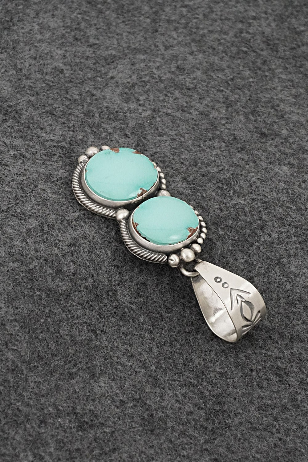 Turquoise & Sterling Silver Pendant - Darrin Livingston