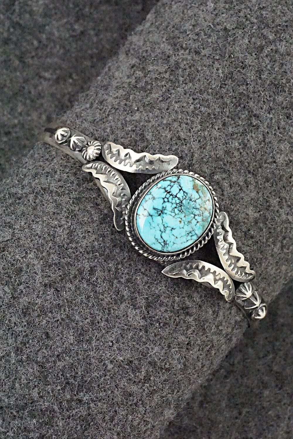 Turquoise & Sterling Silver Bracelet - Gilbert Tom