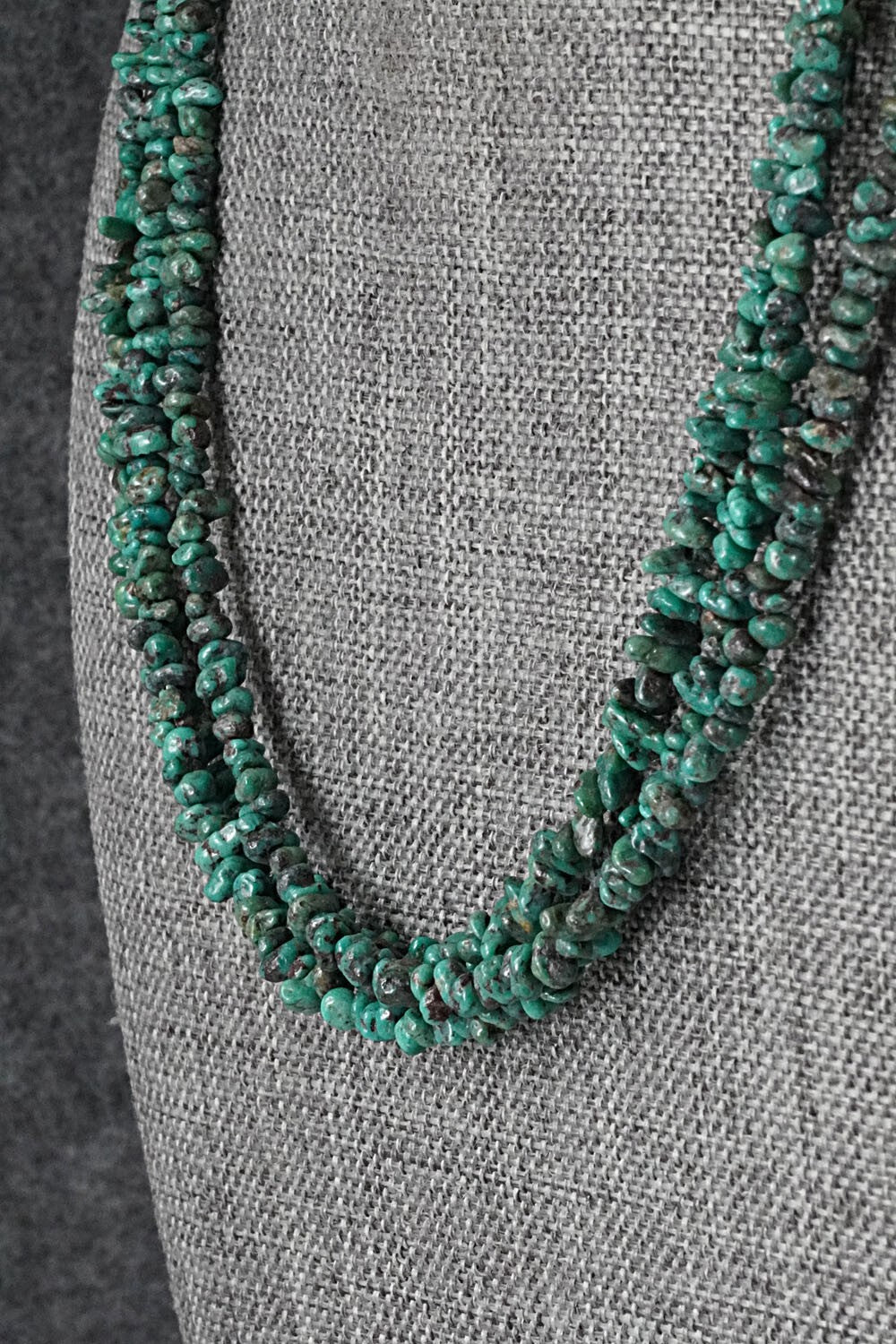 Turquoise & Sterling Silver Necklace 18" - Doreen Jake