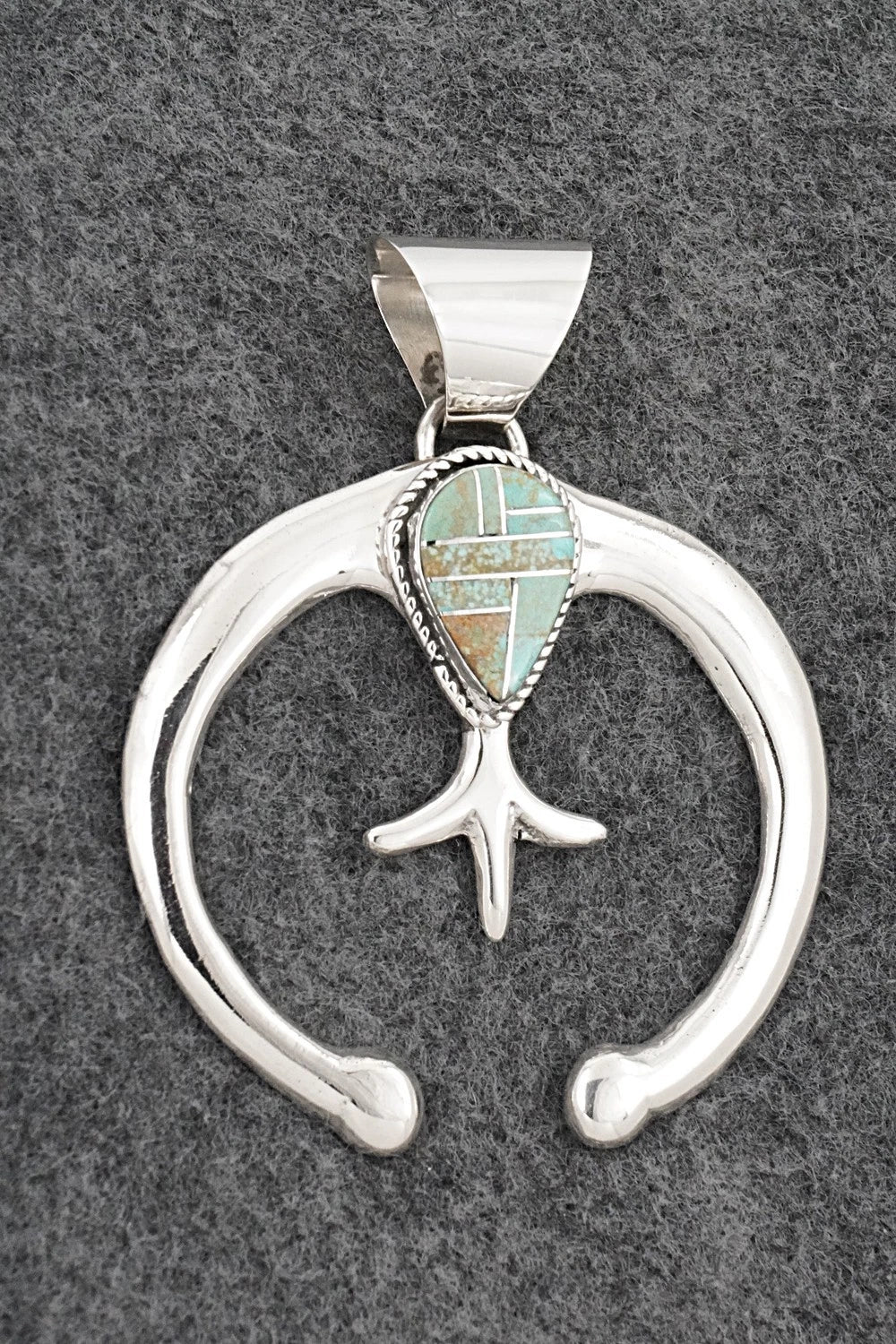 Turquoise & Sterling Silver Pendant - Joseph Martinez