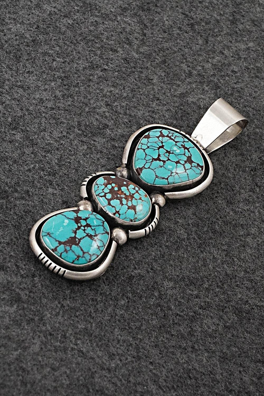 Turquoise & Sterling Silver Pendant - Paul Livingston