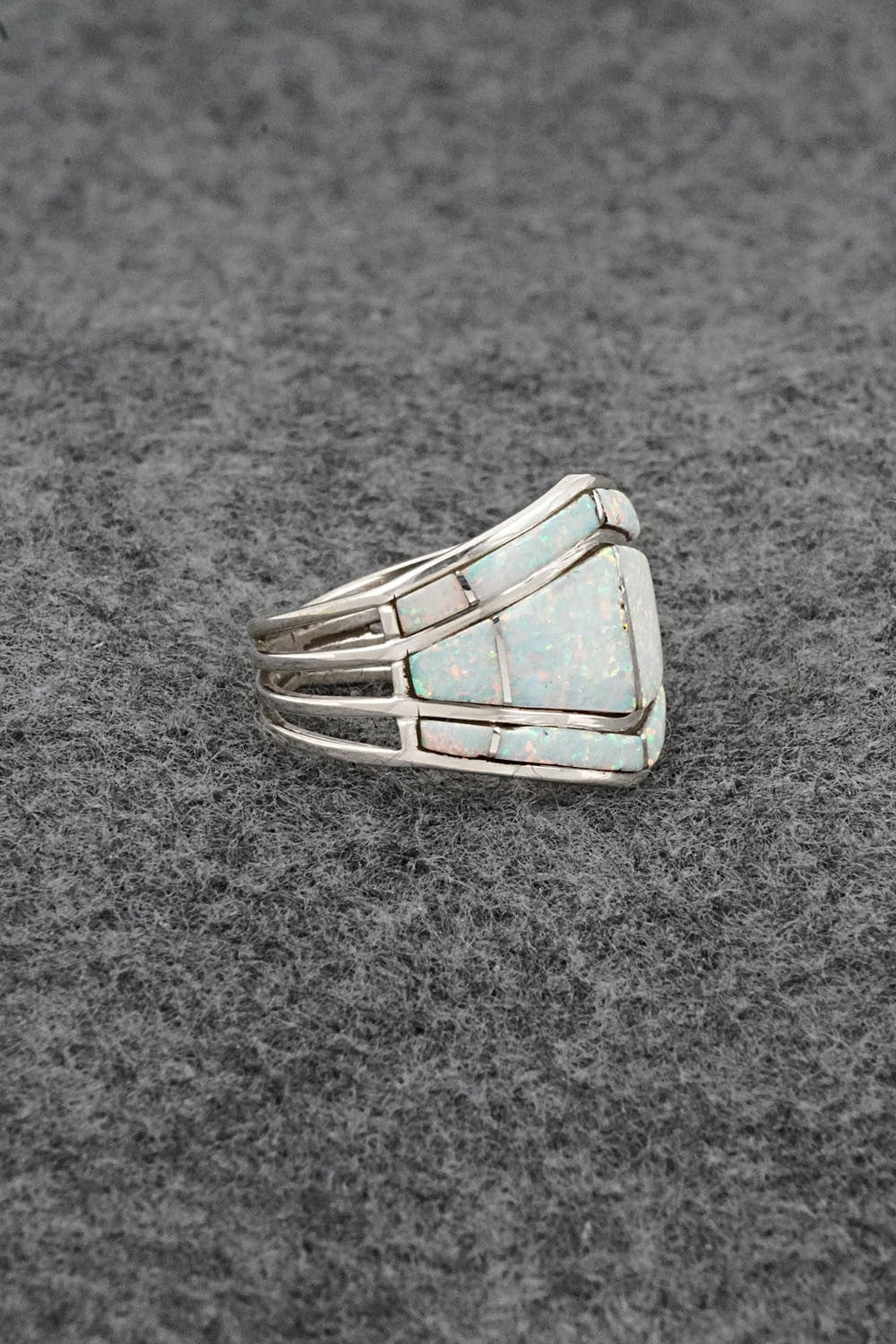 Opalite & Sterling Silver Ring - Andrew Enrico - Size 8