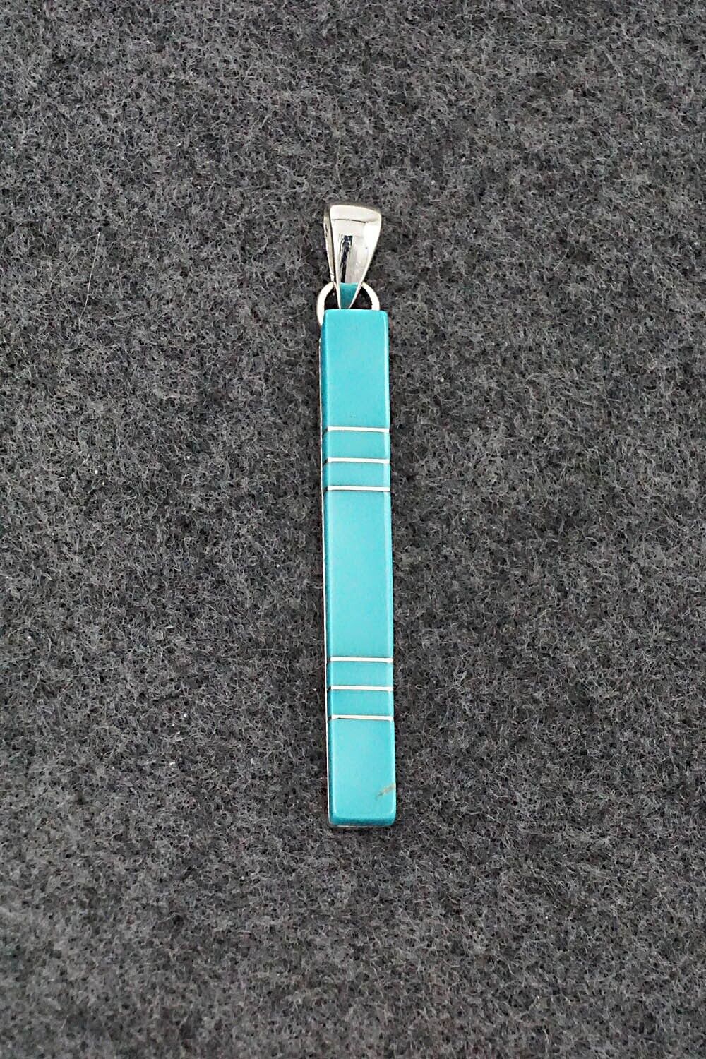 Turquoise & Sterling Silver Pendant - Madderral Kallestewa