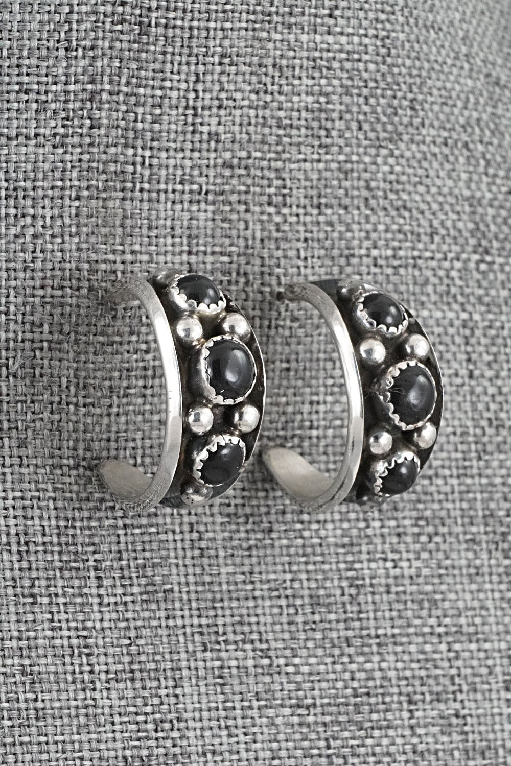 Onyx & Sterling Silver Earrings - Paul Largo