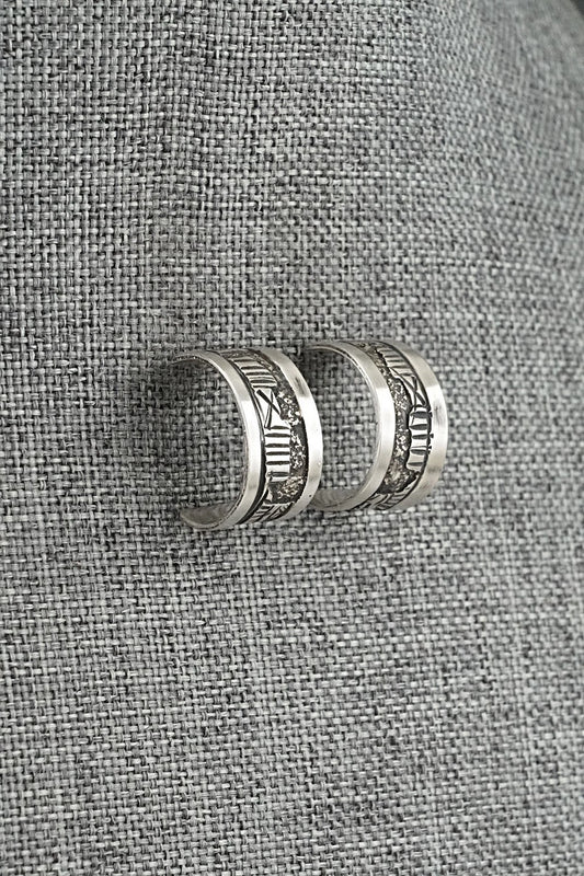 Sterling Silver Hoop Earrings - Elaine Becenti