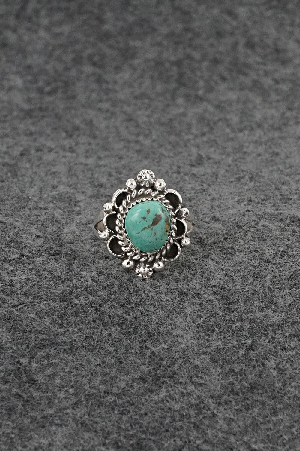 Turquoise & Sterling Silver Ring - Frieda Martinez - Size 7.25
