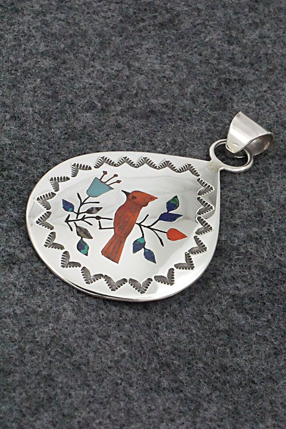 Multi Stone & Sterling Silver Pendant - Raymond Boyd
