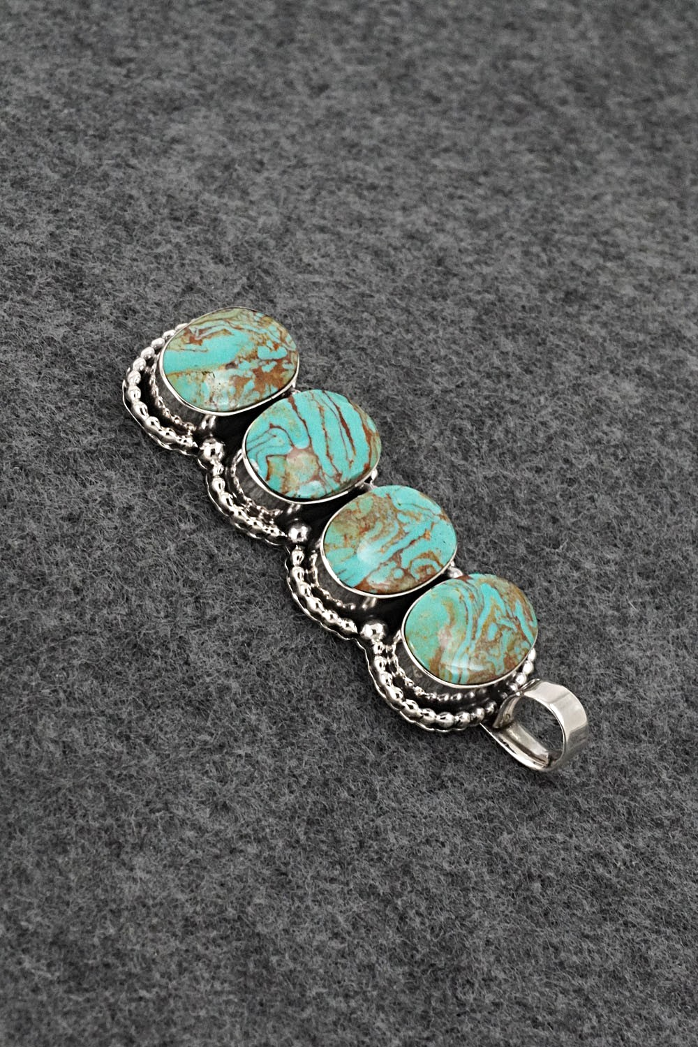 Turquoise & Sterling Silver Pendant - Marie Bahe