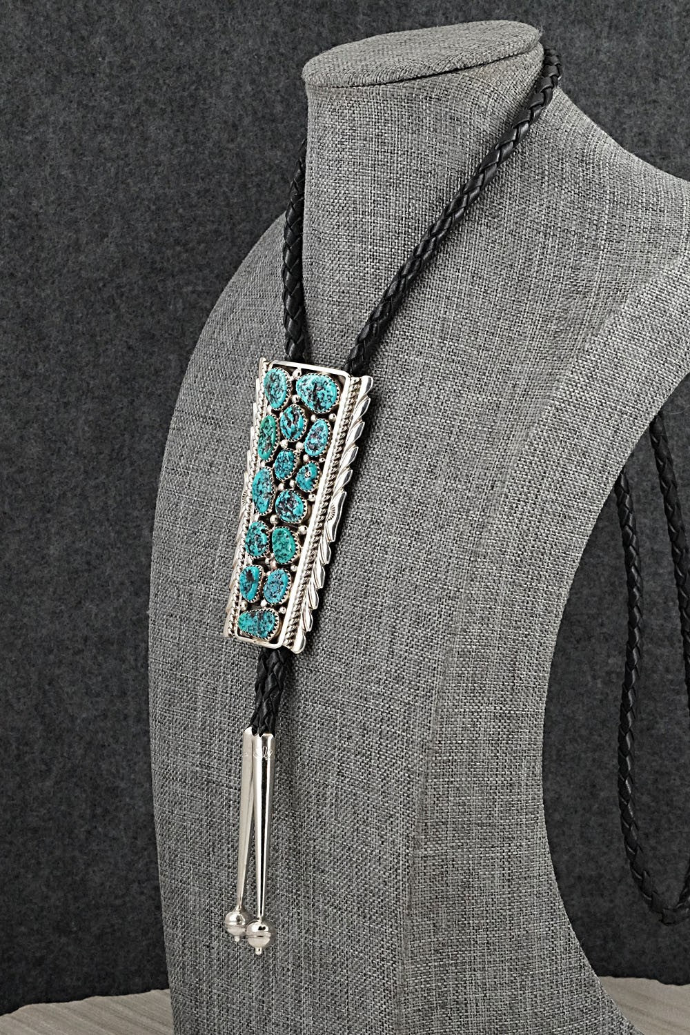 Turquoise & Sterling Silver Bolo Tie - Martin Muskett