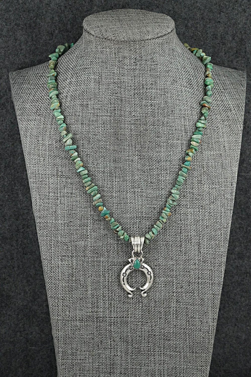 Turquoise & Sterling Silver Necklace 18" - Louise Joe