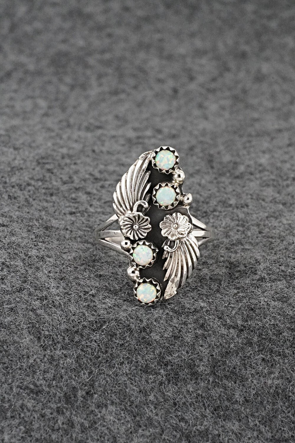 Opalite & Sterling Silver Ring - Judy Largo - Size 9