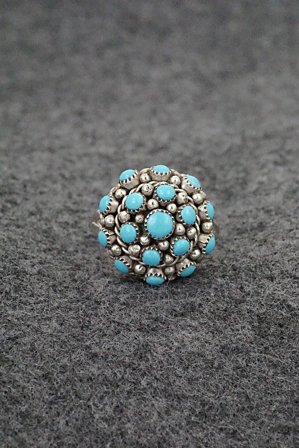 Turquoise & Sterling Silver Ring - Dickey Charlie - Size 6