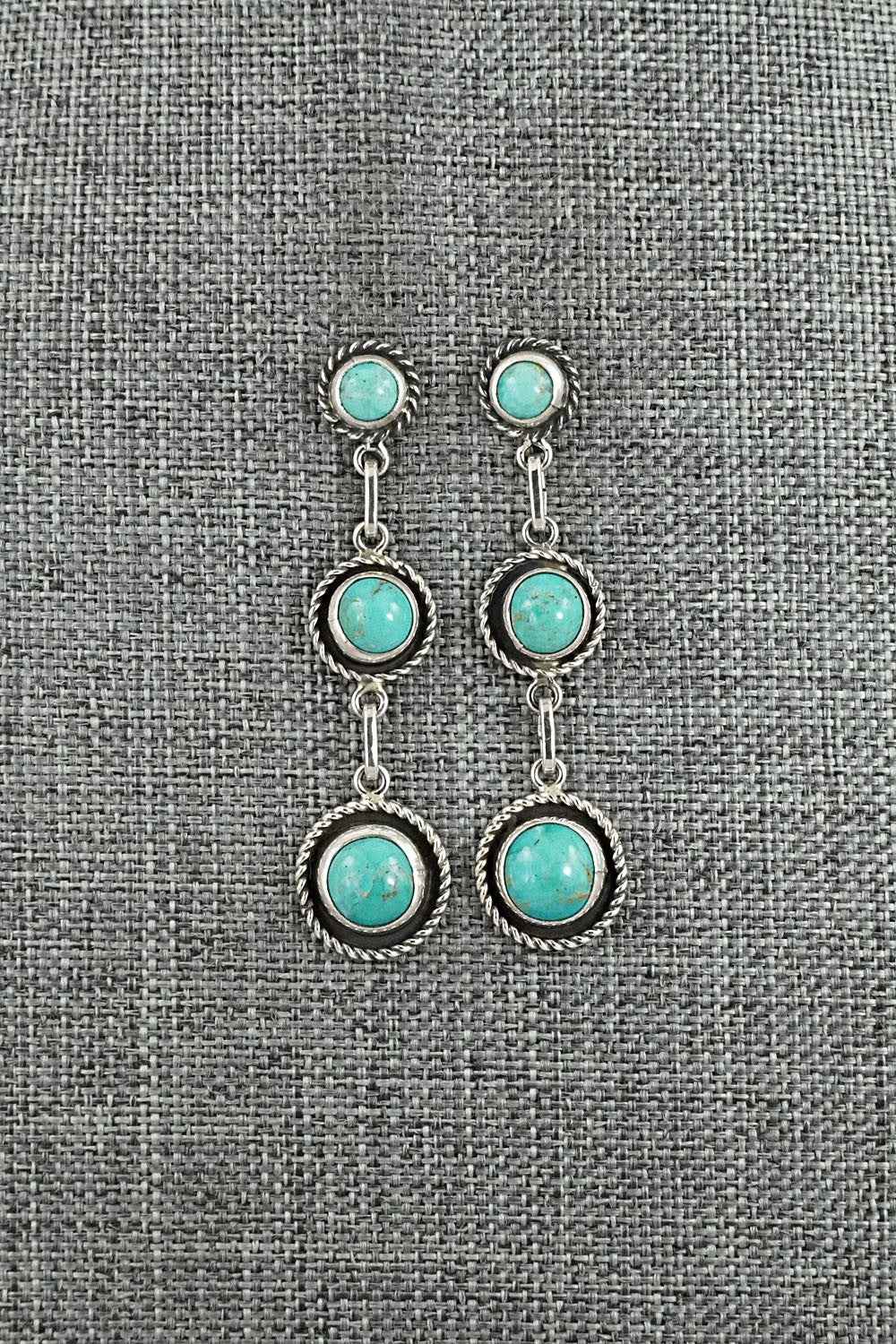 Turquoise & Sterling Silver Earrings - Martin Perry