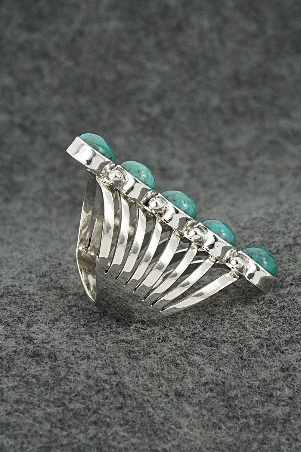 Turquoise & Sterling Silver Ring - Thomas Yazzie - Size 9
