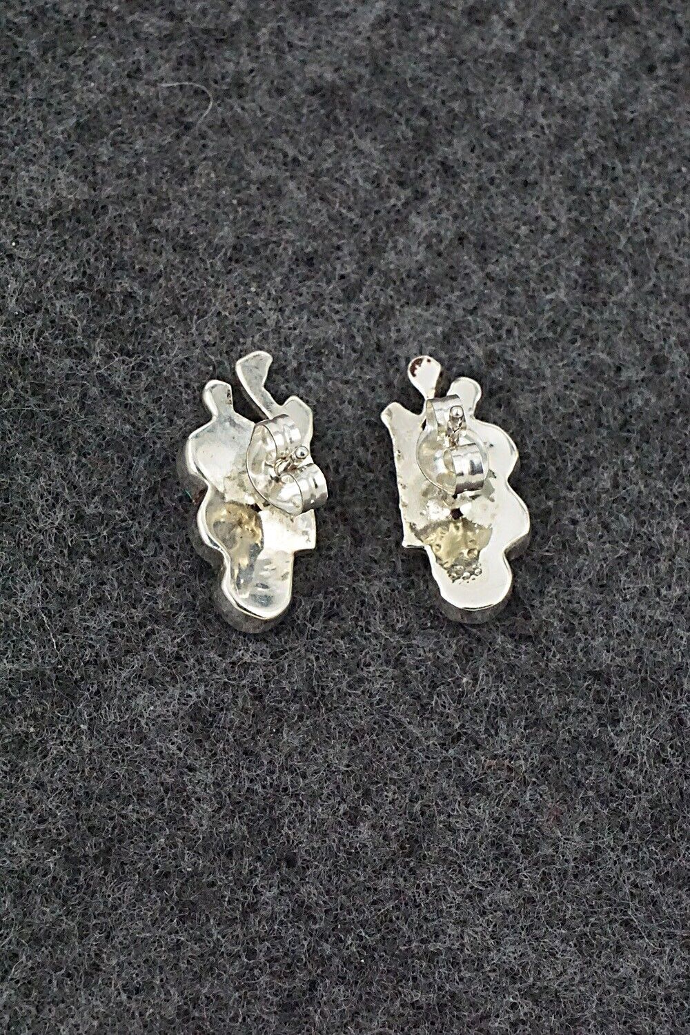 Opalite & Sterling Silver Inlay Earrings - Vincent Hooee