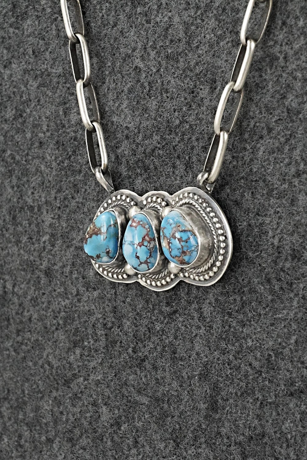 Turquoise & Sterling Silver Necklace - Kathleen Livingston