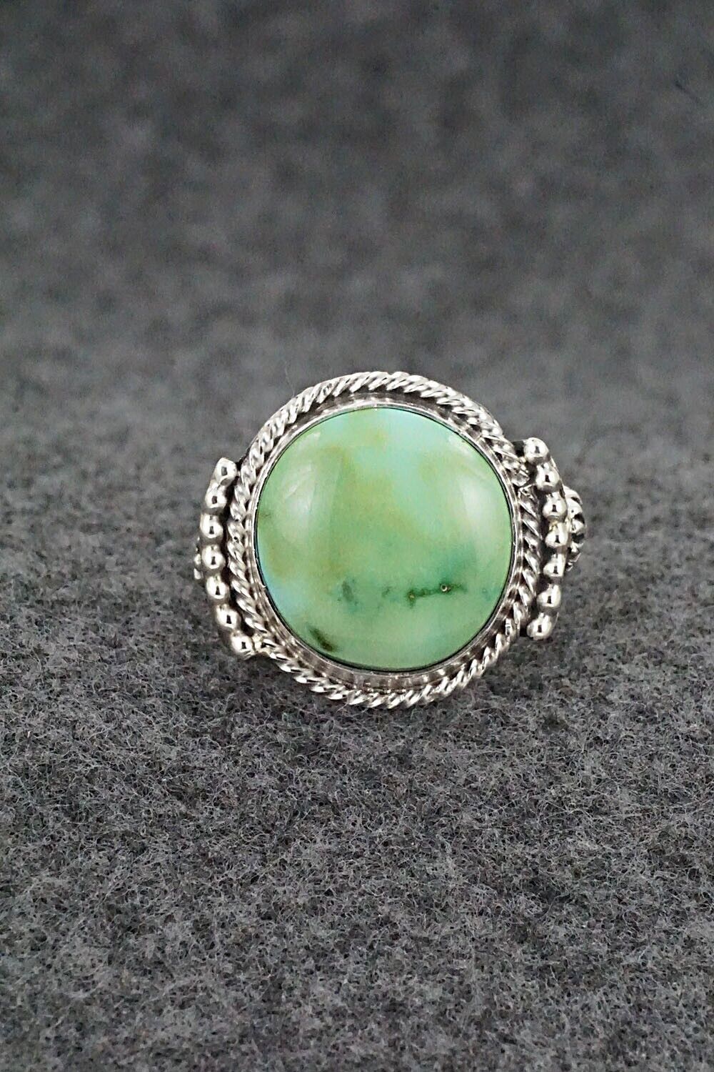 Turquoise & Sterling Silver Ring - Andrew Vandever - Size 7