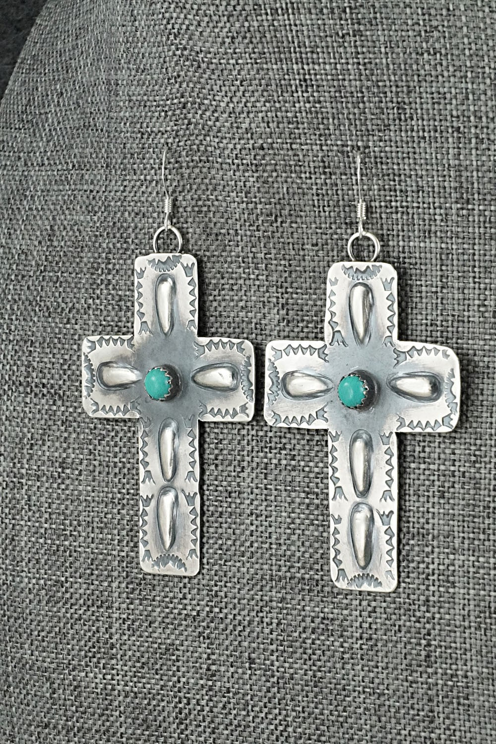 Turquoise & Sterling Silver Earrings - Tim Yazzie