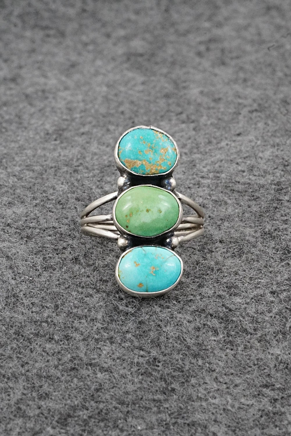 Turquoise & Sterling Silver Ring - Verley Betone - Size 10