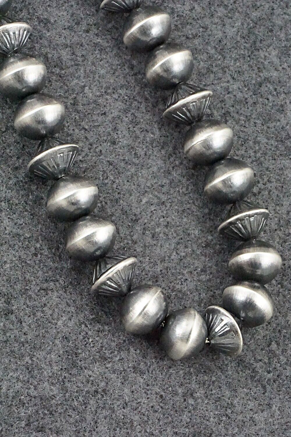 Sterling Silver Navajo Pearl Necklace 20" - Presley Haley