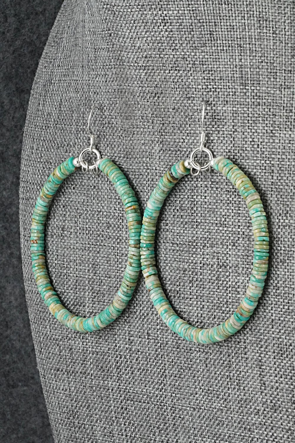Turquoise & Sterling Silver Earrings - Doreen Jake