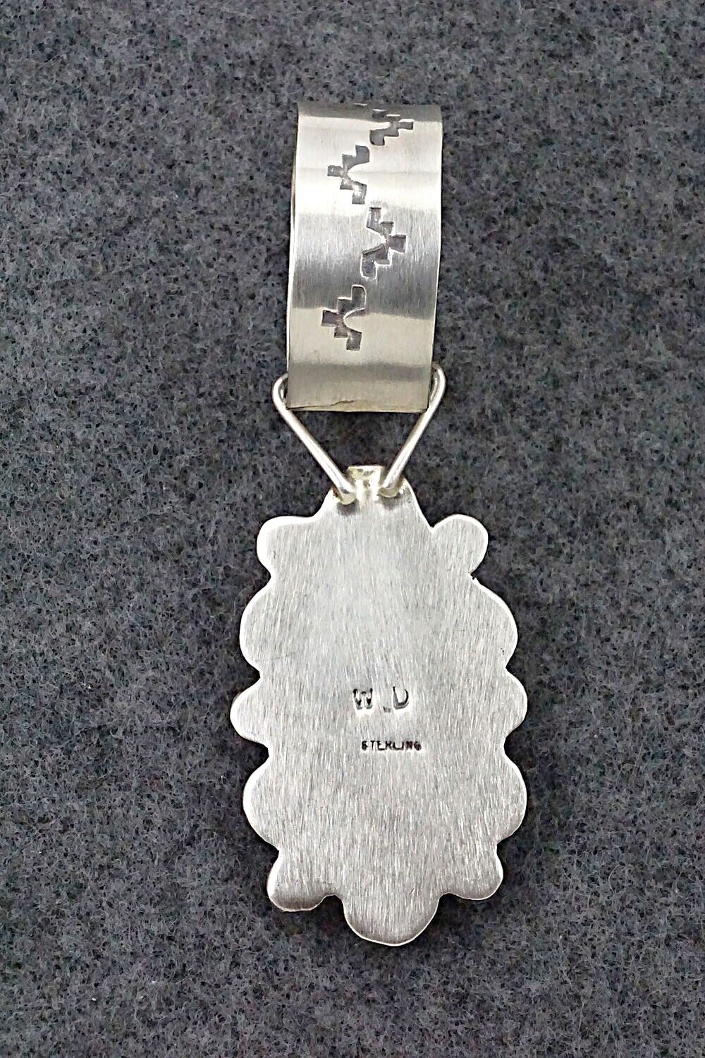Turquoise and Sterling Silver Pendant - Wilson Dawes