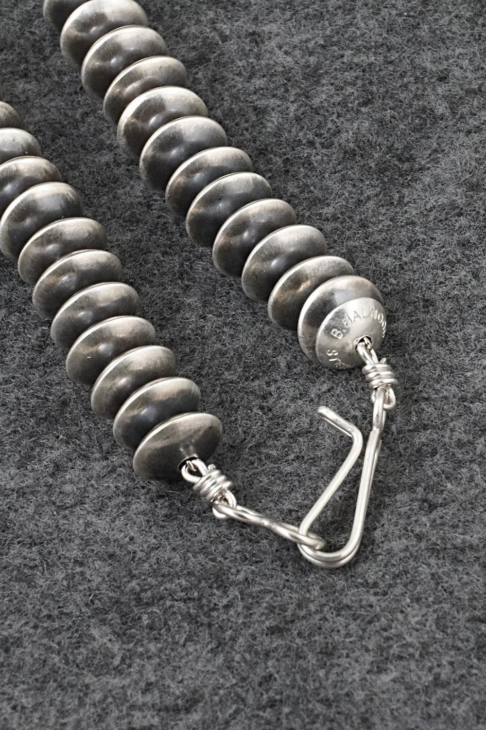 Sterling Silver Navajo Pearl Necklace 16" - Bryannen Halwood