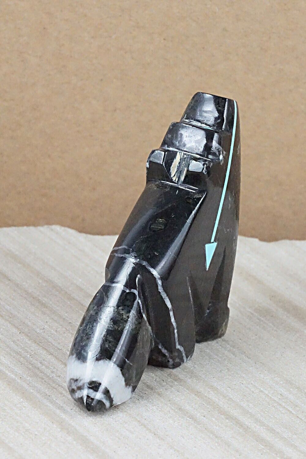 Wolf Zuni Fetish Carving - Bernard Laiwakete