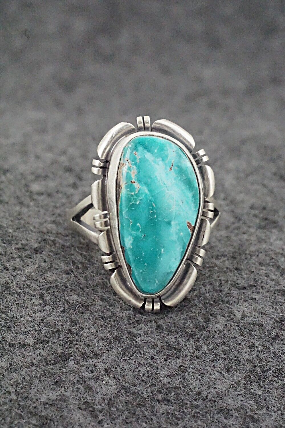 Turquoise & Sterling Silver Ring - Randy Boyd - Size 8.5
