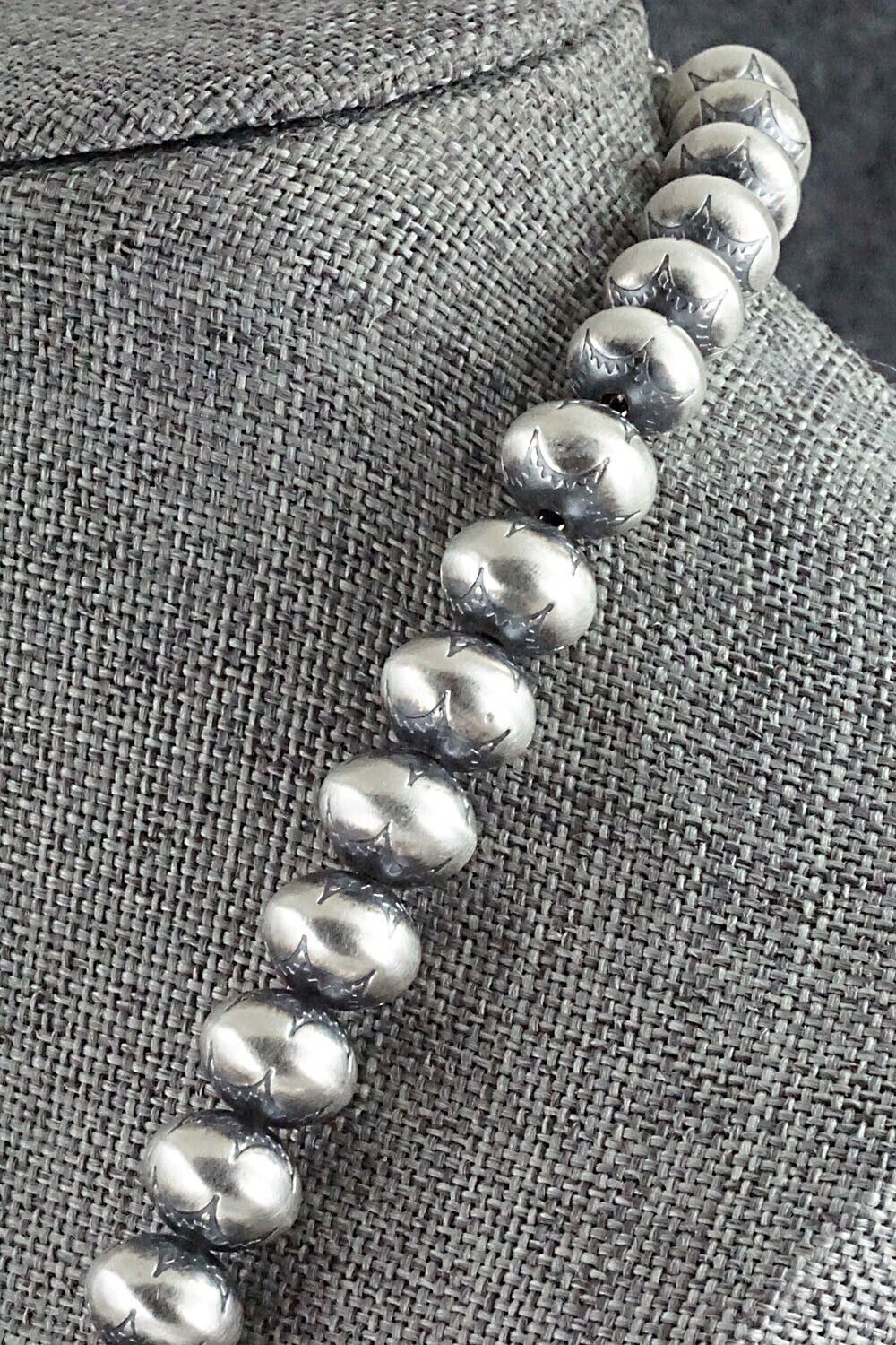 Sterling Silver Navajo Pearl Necklace 20" - Bryannen Halwood