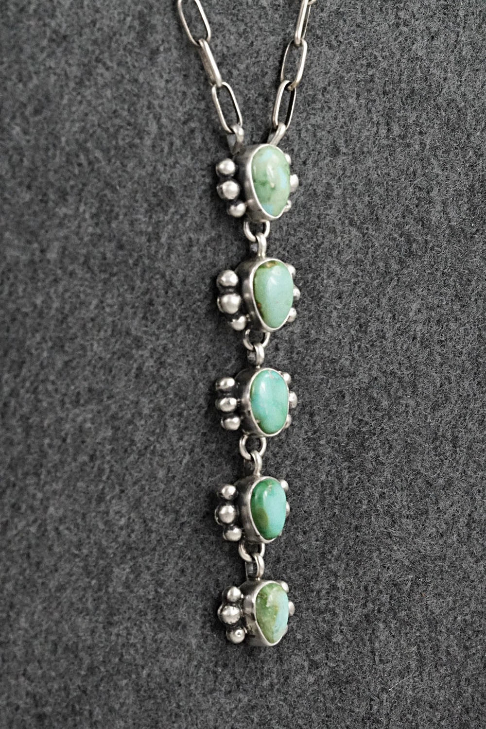 Turquoise & Sterling Silver Necklace - Bobby Johnson