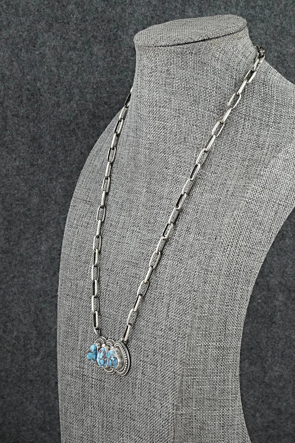 Turquoise & Sterling Silver Necklace - Kathleen Livingston