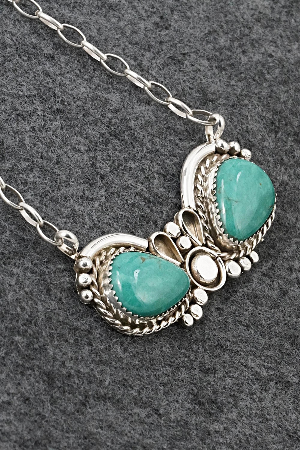 Turquoise & Sterling Silver Necklace - Phil Nez