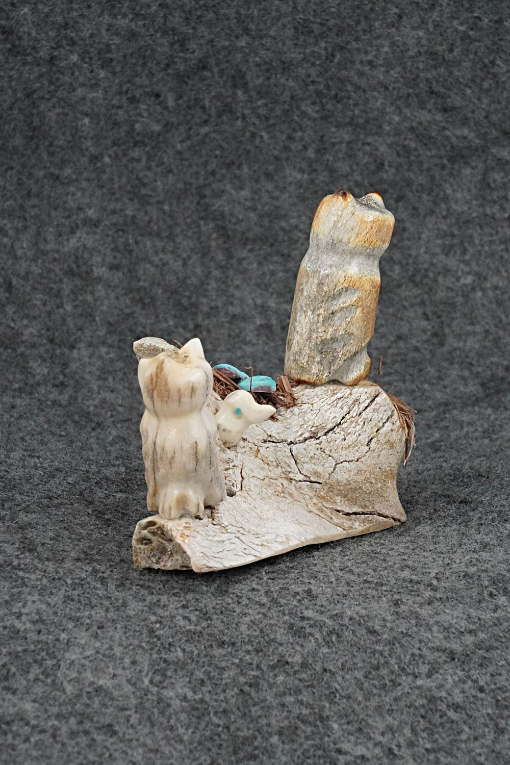 Owls Zuni Fetish Carving - Marvelita Phillips