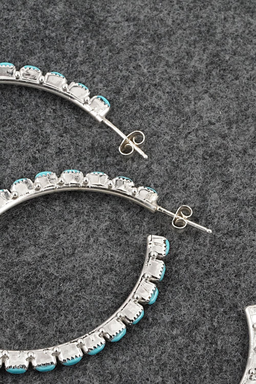 Turquoise & Sterling Silver Earrings - Thomacita Lesarlley